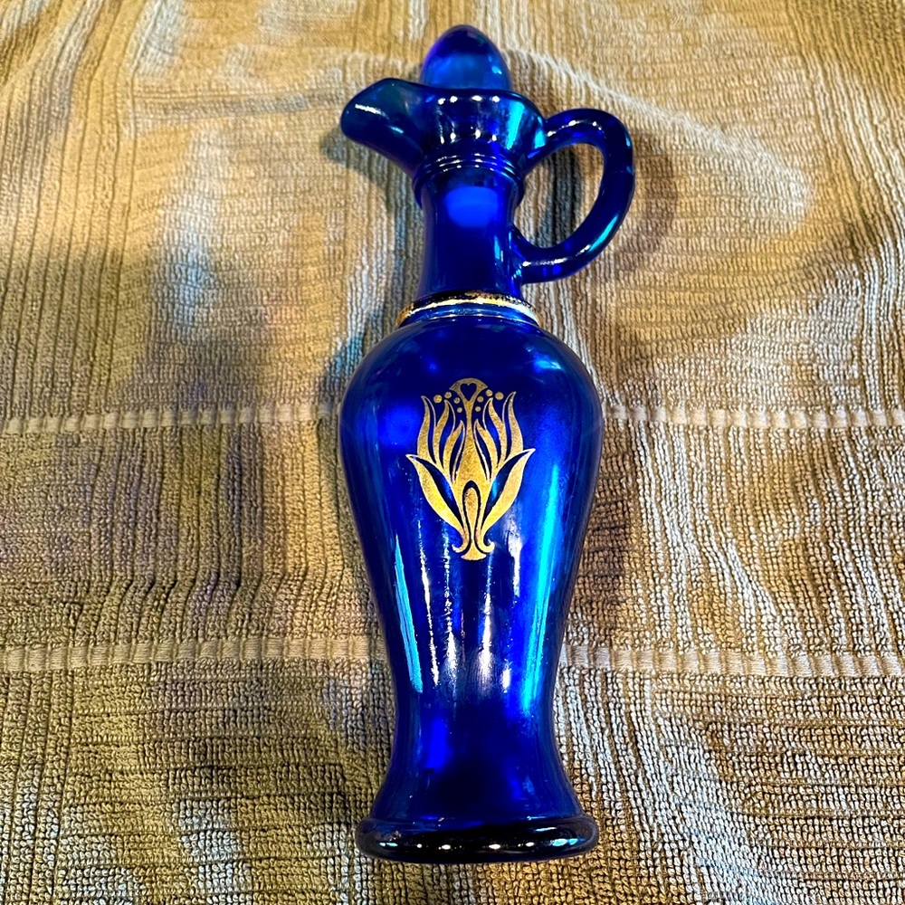 Vintage Avon Nile Blue Avon Bottle, Empty